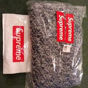 Supreme fuck jacquard puffy mens jacket